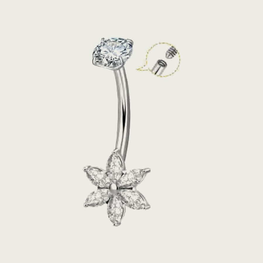 Bijou de nombril NV050 — Titane ASTM F-136