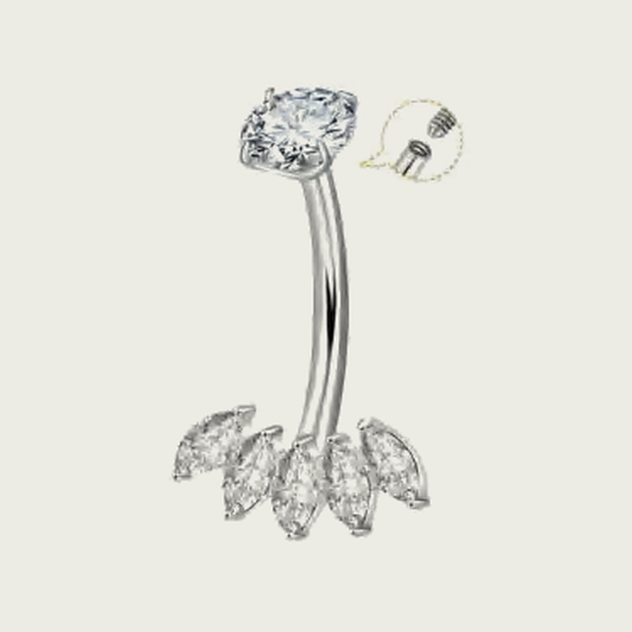 Bijou de nombril NV055 — Titane ASTM F-136