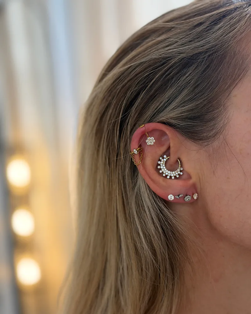 Daith, piercing réalisé au studio
