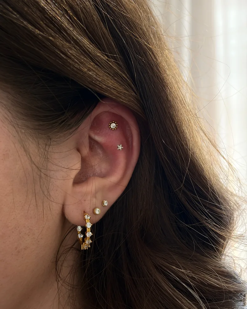 Flat, piercing réalisé au studio